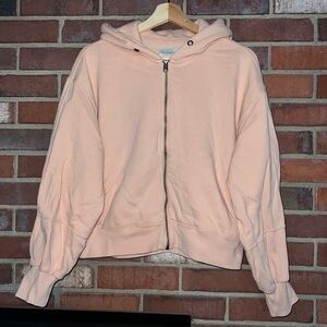 Abercrombie & fitch sherbet orange soft A&F collection zip-up hooded sweatshirt